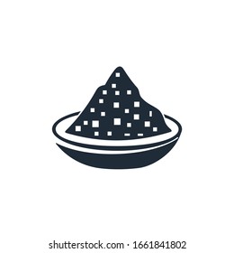 Spice nutritional supplements. Vector icon isolated on white background.