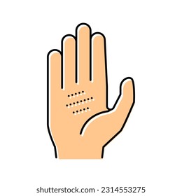 spice on palm color icon vector. spice on palm sign. isolated symbol illustration