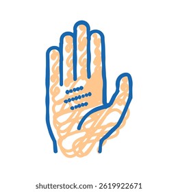 spice on palm doodle icon sketch vector. spice on palm sign. isolated symbol illustration