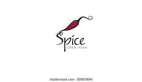 Spice pepper icon, logo design in vector format