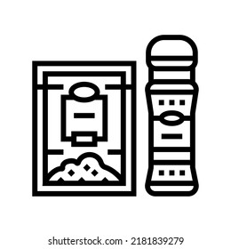 spice pepper line icon vector. spice pepper sign. isolated contour symbol black illustration