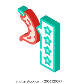 spice pepper taste star scale isometric icon vector. spice pepper taste star scale sign. isolated symbol illustration