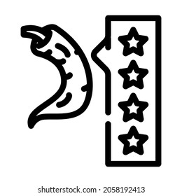 spice pepper taste star scale line icon vector. spice pepper taste star scale sign. isolated contour symbol black illustration