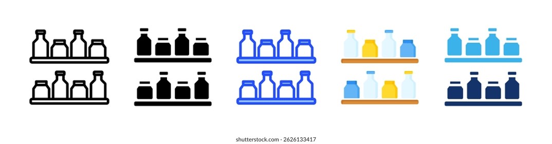 Spice Rack Icon Collection Com Vários Estilos