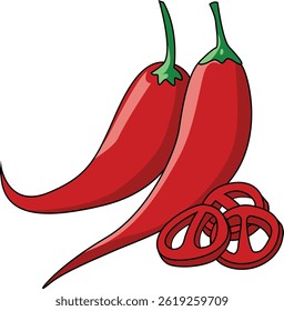Spice Red Chilli asset graphic illustration