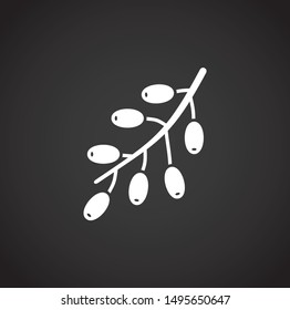 Spice related on background for graphic and web design. Simple illustration. Internet concept symbol for website button or mobile app.