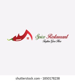 Spice restaurant logo design cocnept. Vector illustration