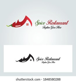Spice restaurant logo design template. Vector illustration