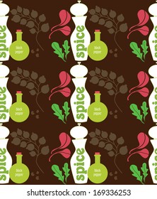 spice seamless pattern design. vector illustration