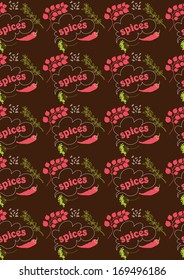 spice seamless pattern design. vector illustration