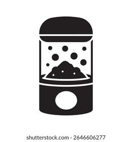 Spice shaker icon for dispensing salt pepper or other seasonings a kitchen condiment container for adding flavor to food during cooking or dining vector solid glyph icon