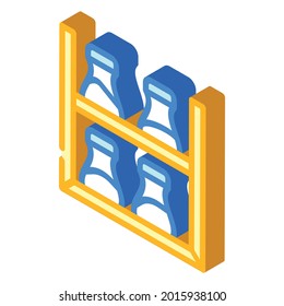 spice shelf isometric icon vector. spice shelf sign. isolated symbol illustration