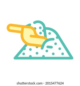 spice spatula color icon vector. spice spatula sign. isolated symbol illustration