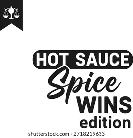 Spice Wins edición Vector diseño de tipografía blanco negro naranja sobre fondo transparente para cocinar comida ropa camiseta etiqueta engomada impresión comunidad hobby regalo creativo