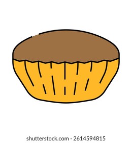 spiced bun food meal line icon vector. spiced bun food meal sign. isolated symbol illustration