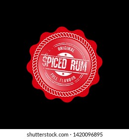 Spiced Rum vintage grunge stamp.label,sticker,seal.