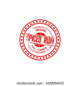 Spiced Rum vintage grunge stamp.label,sticker,seal.