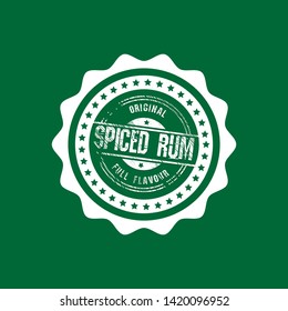 Spiced Rum vintage grunge stamp.label,sticker,seal.
