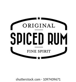 Spiced Rum vintage stamp