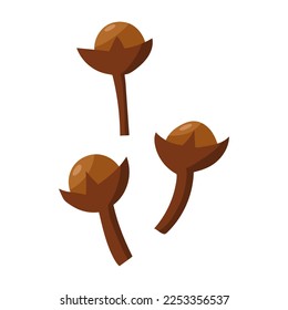 Spices are cloves. vector illustration on a white background