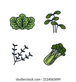 Spices, condiments and herbs elements set icon symbol template for graphic and web design collection logo vector illustration