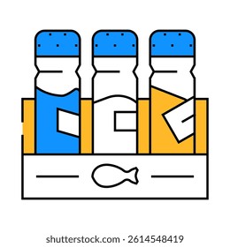 spices for fish line icon vector. spices for fish sign. isolated symbol illustration