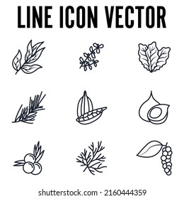 Spices and herbs set icon symbol template for graphic and web design collection logo vector illustration