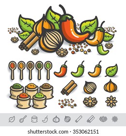 Spices and Herbs Vector