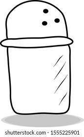 Spices icon, flat design, hand drawing. Illustration of food, contour of symbol black