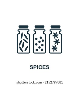 Spices icon. Monochrome simple Cooking icon for templates, web design and infographics