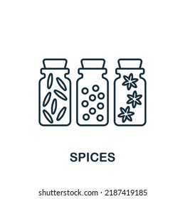 Spices icon. Monochrome simple Cooking icon for templates, web design and infographics