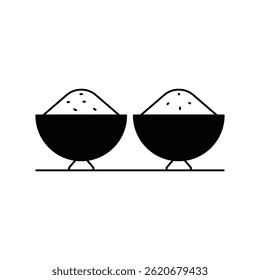 Icono de especias con fondo blanco Vector Ilustración de stock