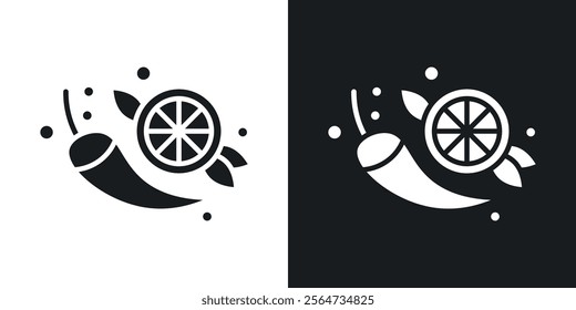 Spices icons in flat syle