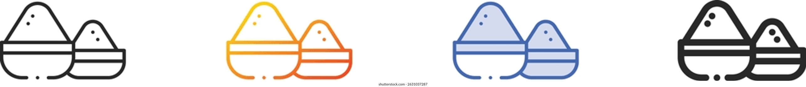 spices icon.Thin Linear, Gradient, Blue Stroke and bold Style Design Isolated On White Background