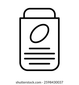 Spices Jar Vector Line Icon Design