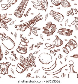 Spices kitchen background