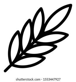 Spices leaf branch icon. Outline spices leaf branch vector icon for web design isolated on white background
