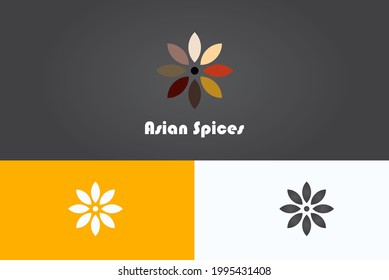 Spices logo. asian spices logo shop. suitable for spices business.