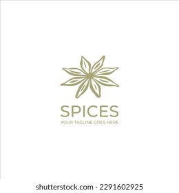 Spices Logo Design with Vintage Style Vector Graphic