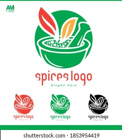 Spices logo, seasoning and condiments Logo