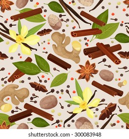 Spices, seamless pattern