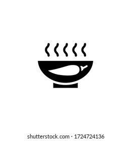 Spices vector icon in black solid flat design icon isolated on white background