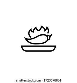 Spices vector icon in linear, outline icon isolated on white background