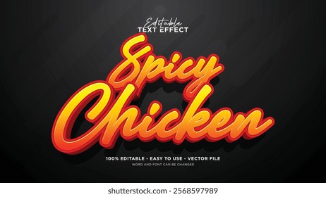 Spicy 3d editable text effect, chicken text style effect