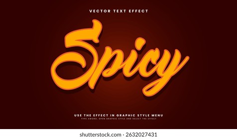 Spicy 3d editable text effect Template suitable for chicken roast theme