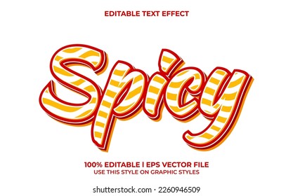 Spicy 3d text effect and editable text, template 3d style use for business tittle