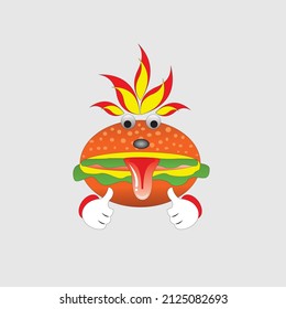 Gezwirntes Burger-Logo für Ihr Unternehmen