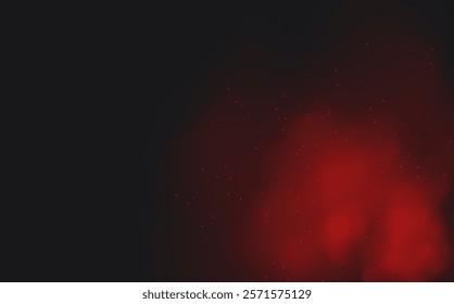 Spicy burst powder. Splashes of red pepper explosion. Overlay effect of chili or paprika spice splatters. Vector realistic illustration of hot, dried spices