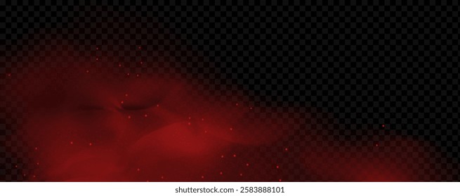 Spicy burst powder. Splashes of red pepper explosion. Overlay effect of chili or paprika spice splatters. Vector realistic illustration of hot, dried spices.