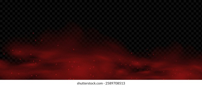Spicy burst powder. Splashes of red pepper explosion. Overlay effect of chili or paprika spice splatters. Vector realistic illustration of hot, dried spices.